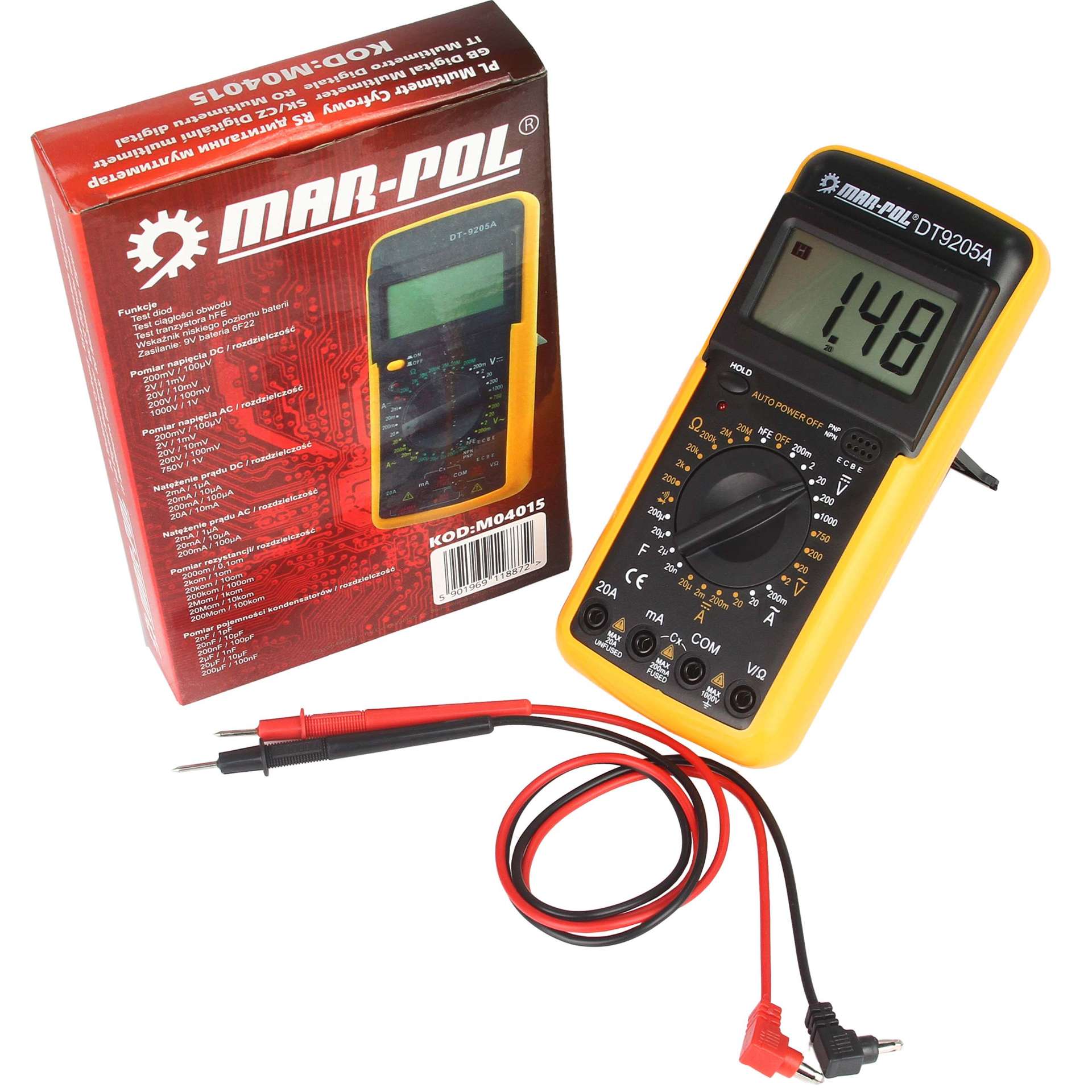 Mar-pol M04015 Digitální multimetr 10A měřidlo RIPPER