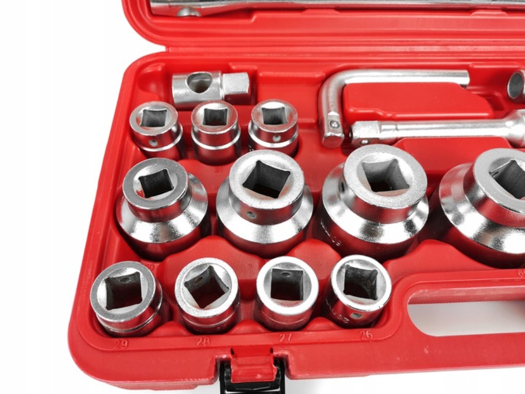 MAR-POL M58251 GOLA SADA 3/4" a 1" 26ks 21-65mm hlavice +ráčna redukce 12-hran