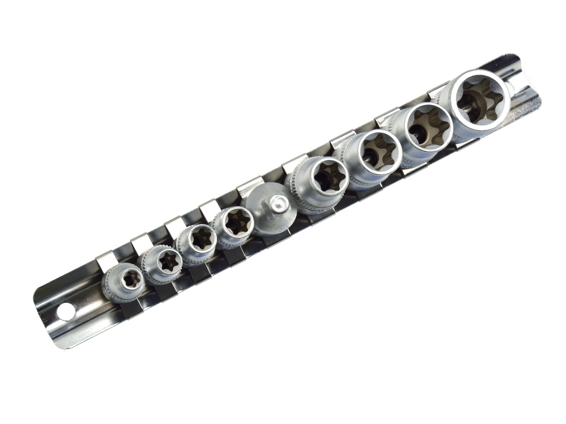 GEKO G10169 9dílná sada torx objímek E5-16, 1/4" & 3/8" klíče