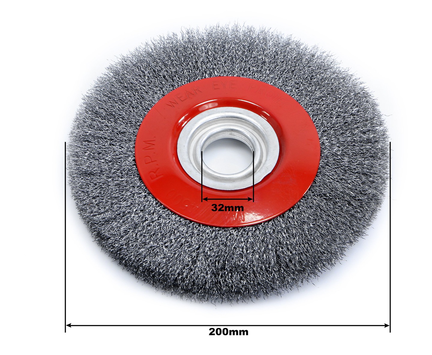 MAR-POL M06970 Drátěný kotouč kartáč kefa na brusku 200mm 32mm