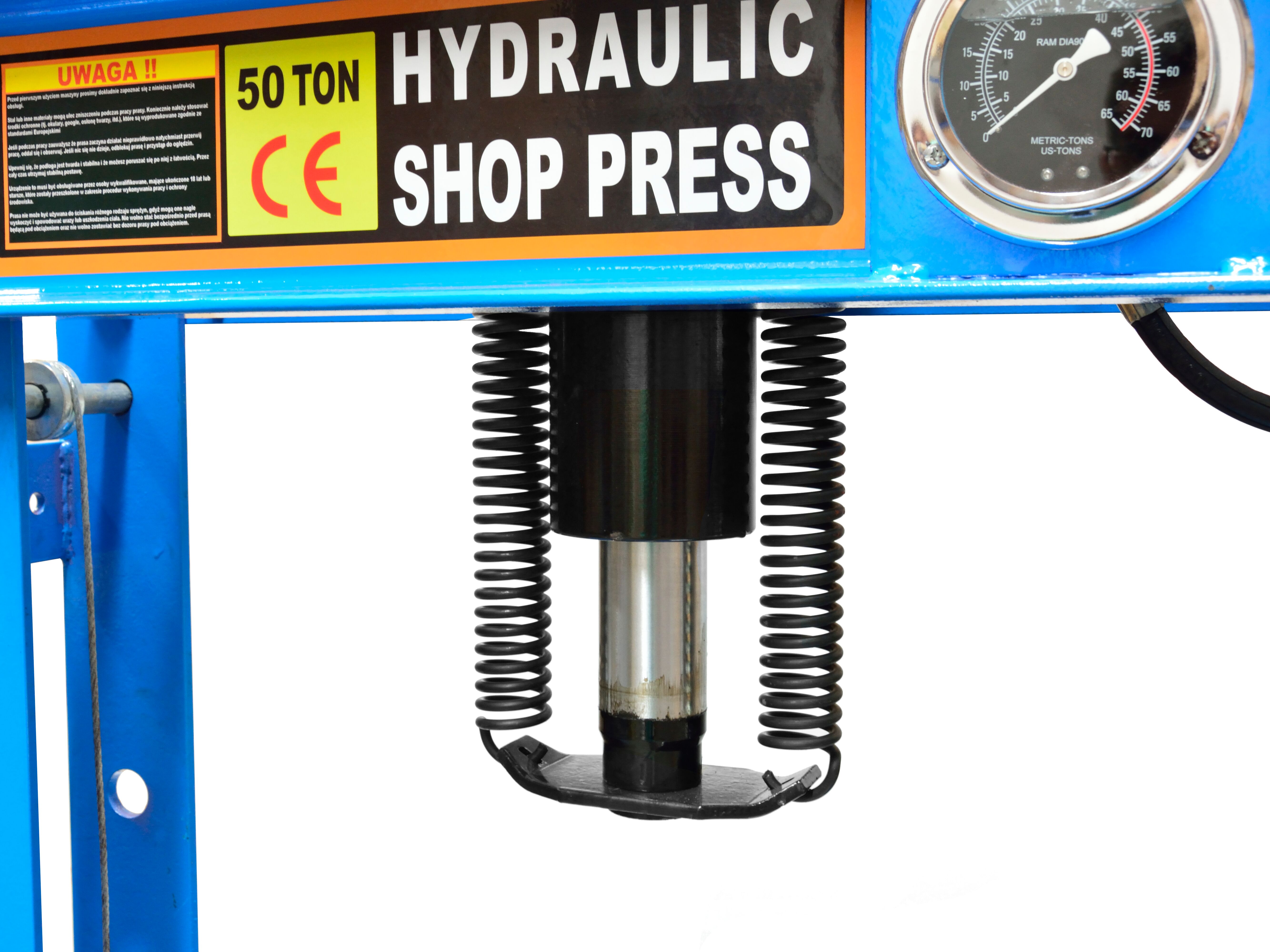 GEKO G02089 Hydraulický dílenský lis nosnost 50t s manometrem