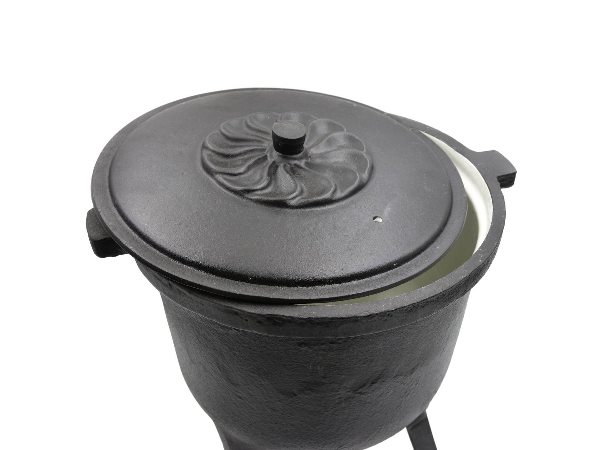 GEKO G80525 Smaltovaný myslivecký kotlík litinový 8L na guláš na oheň