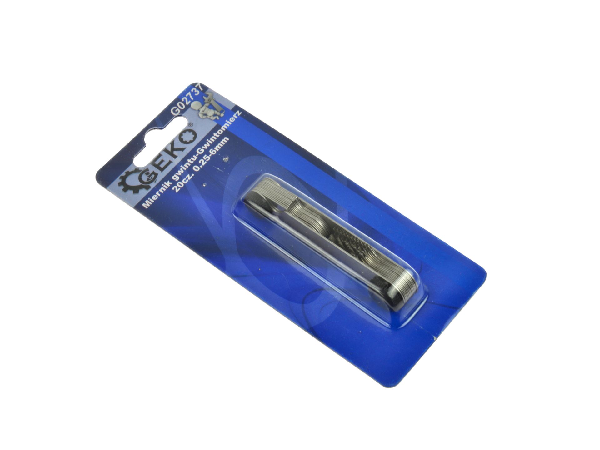GEKO G02737 Měřič závitů 24ks závitový měřič měřítka M 0,25 - 6 mm