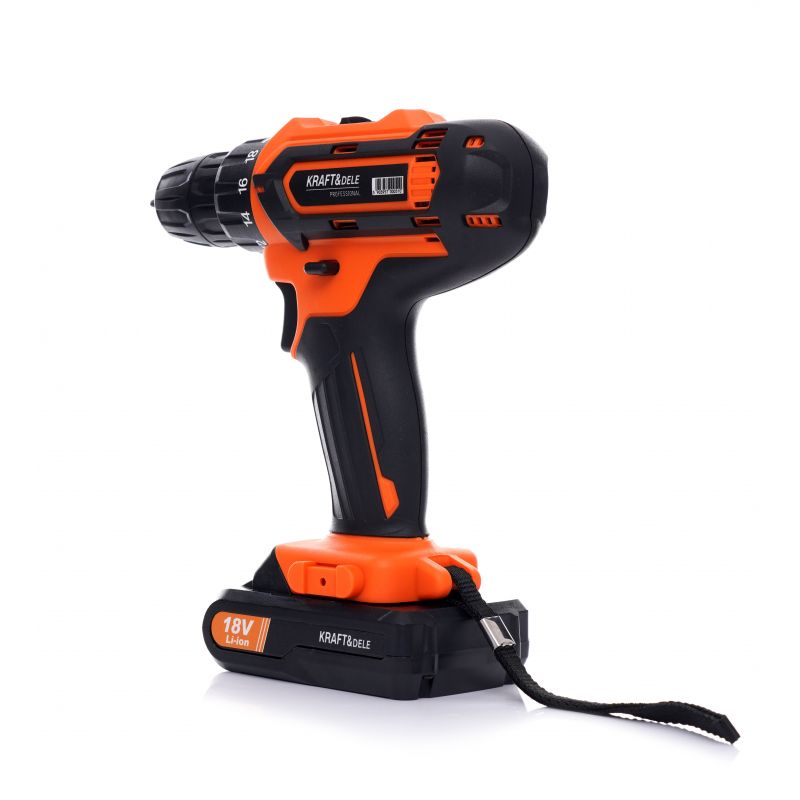 KRAFT&DELE KD3065 Akumulátorová vrtačka šroubovák 18V Li-Ion+ magnetický držák bitů 1/4" 60 mm