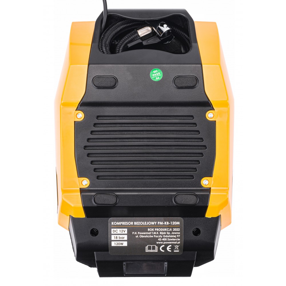 POWERMAT PM-KB-120M Bezolejový automobilový kompresor 12V 120W