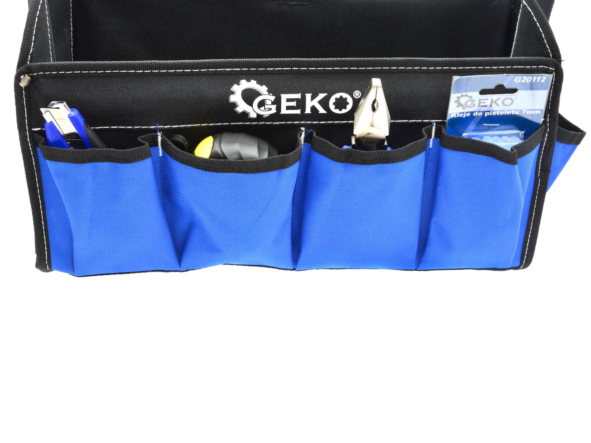GEKO G10860 Otevřená brašna na nářadí s kovovou rukojetí pás opasek