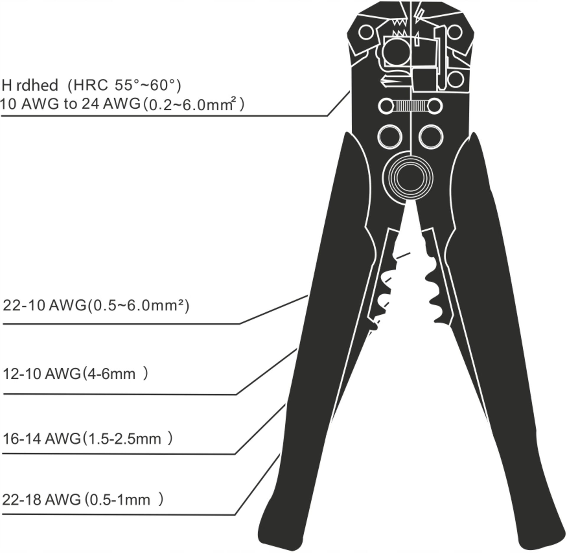 MAR-POL M49529 Multifunkční kleště odizolovací krimpovací 0,5-6mm² konektory