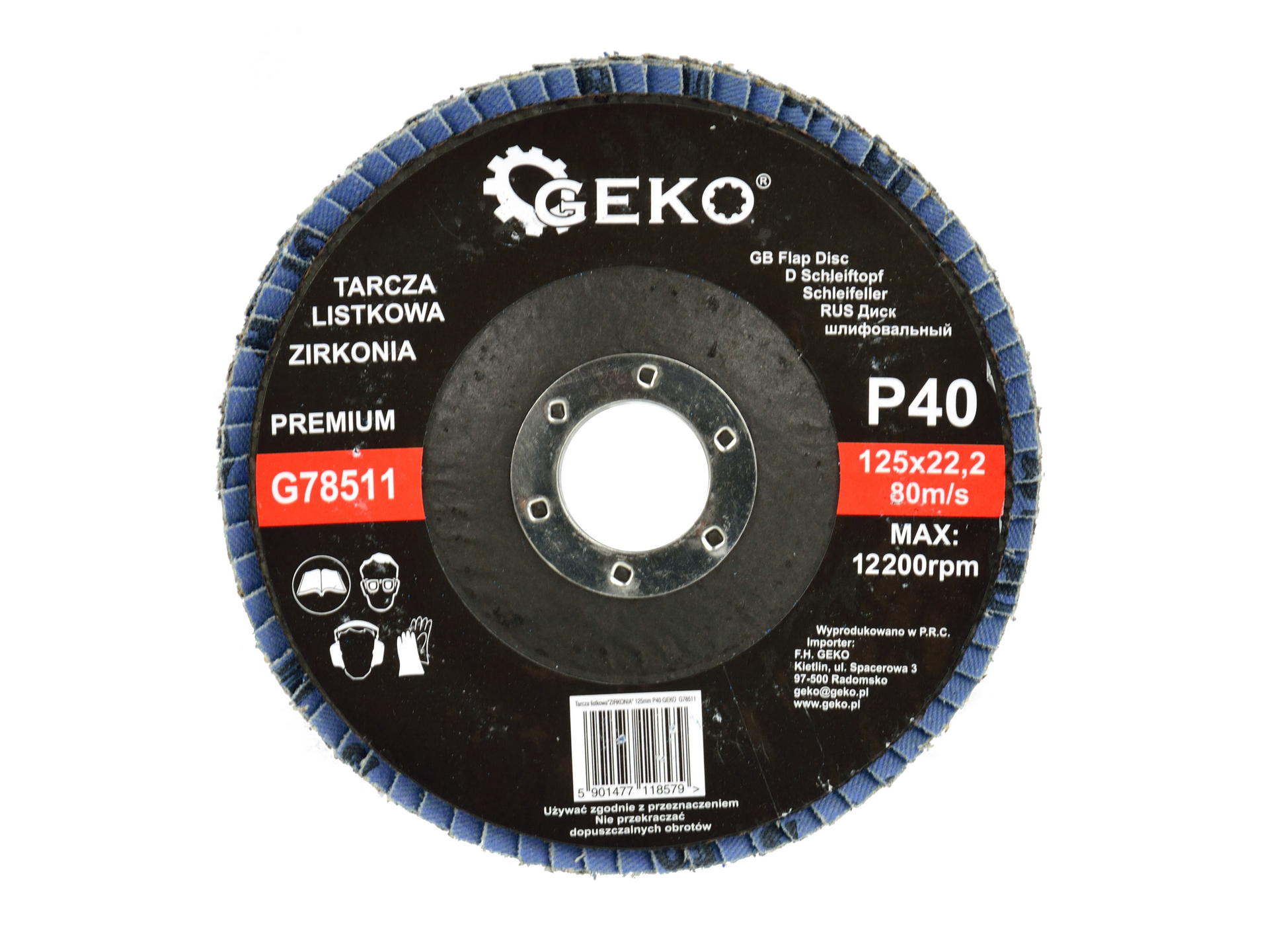 GEKO G78511 Brusný lamelový kotouč 10ks na brusku 125mm P40 PREMIUM 
