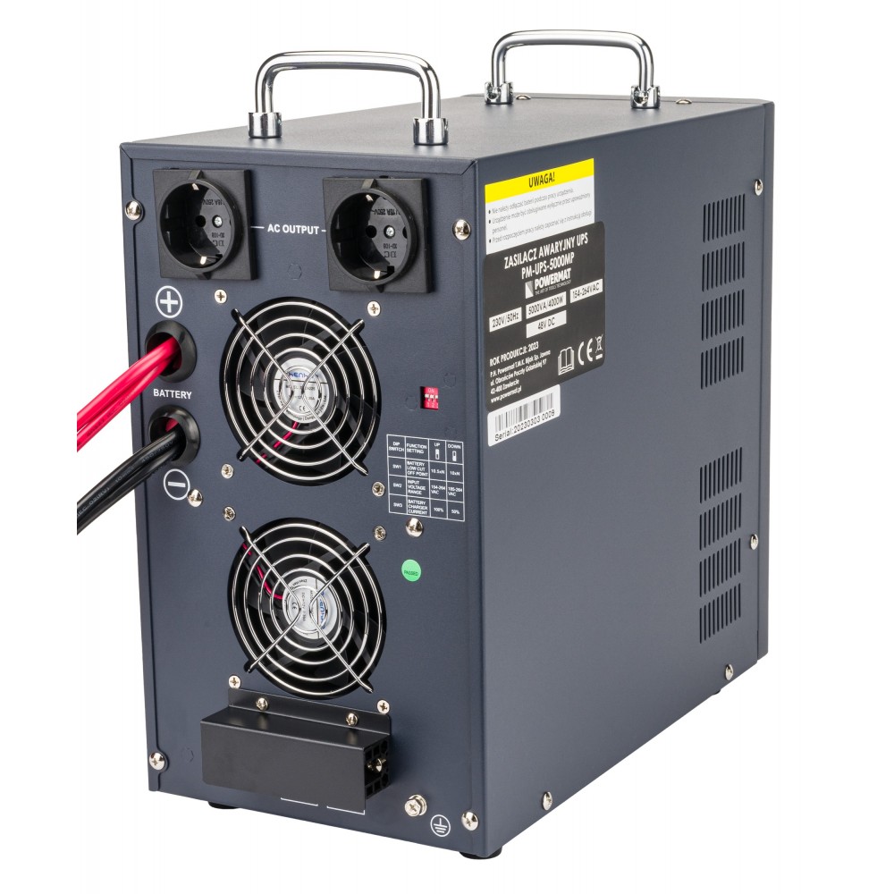 POWERMAT PM-UPS-5000MP 48V 230V Záložní zdroj UPS 5000VA / 4000W s LCD pro PC, servery, ochrana