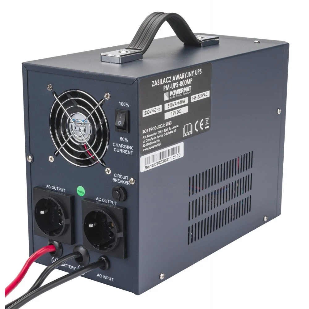 POWERMAT PM-UPS-800MW Záložní zdroj pro PC servery s LCD (UPS) 800VA 500W