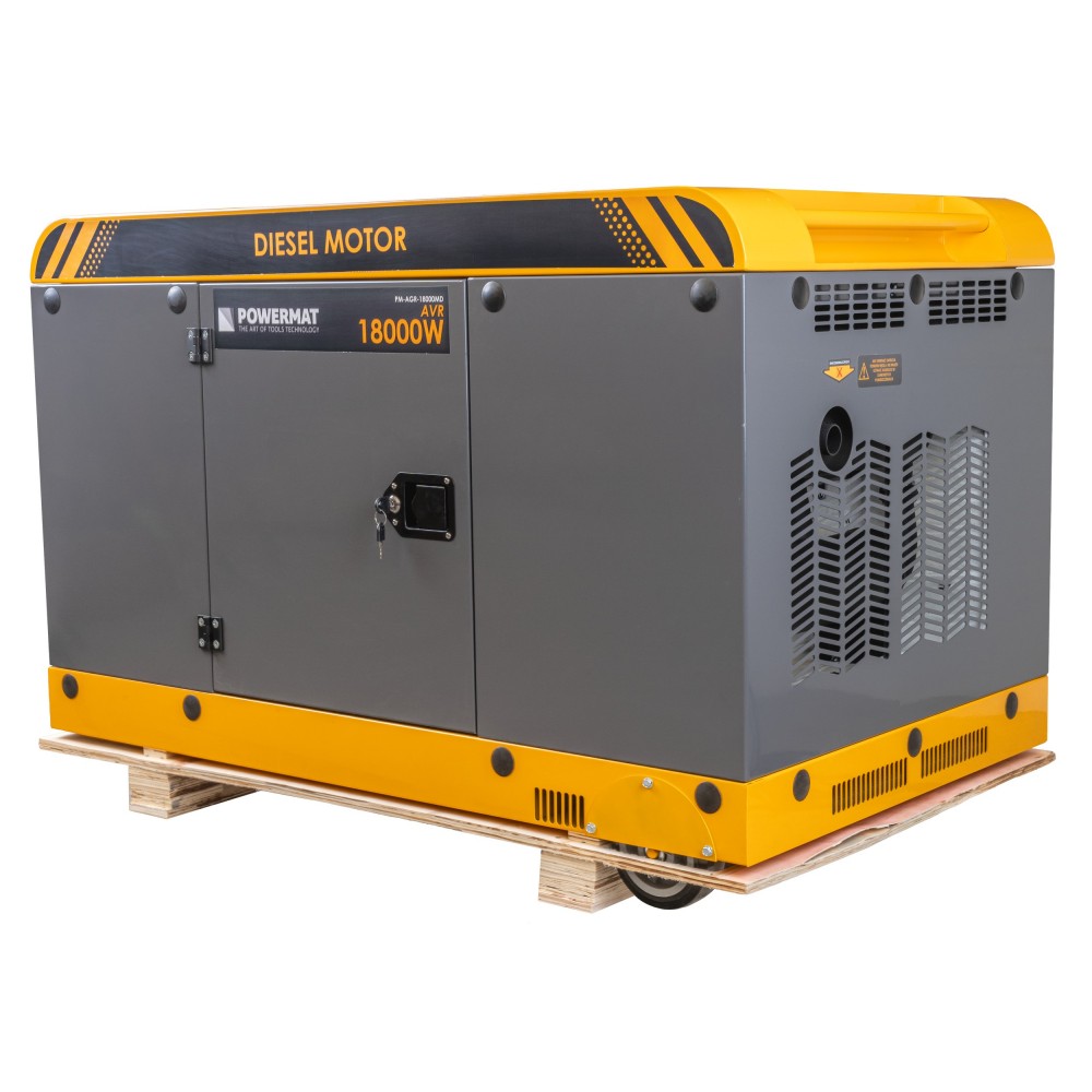 POWERMAT PM-AGR-18000MD DIESELOVÝ GENERÁTOR / Elektrocentrála 18KW 30HP 230V 400V AVR