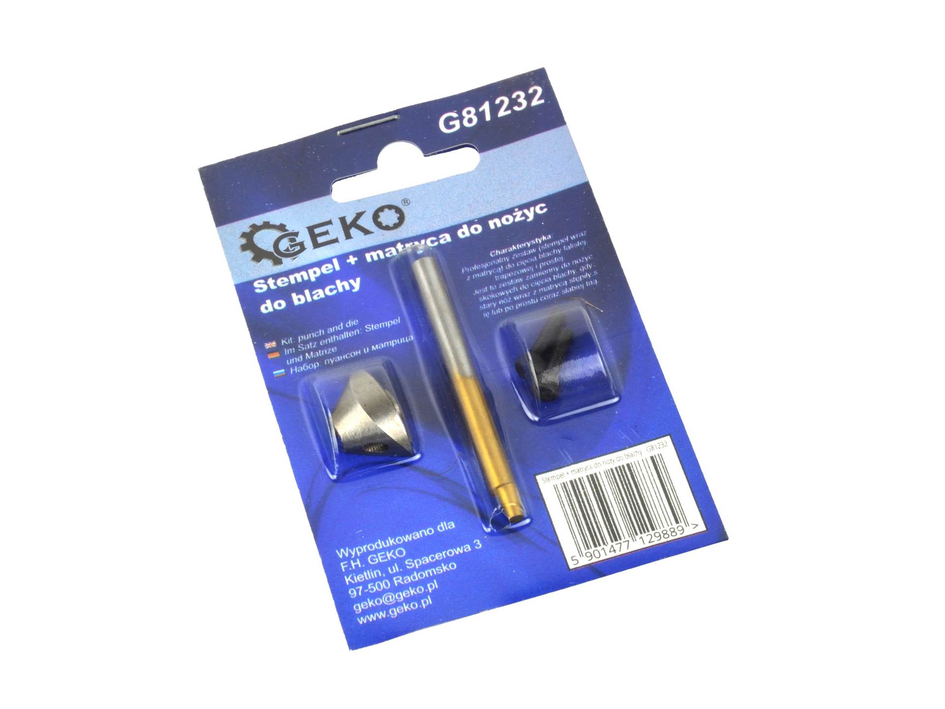 GEKO G81232 Razník a matrice do elektrických nůžek na plech