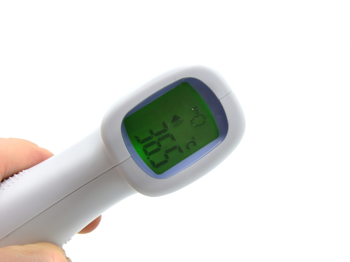 GEKO Q00020 Bezdotykový elektronický teploměr na čelo s LCD displejem