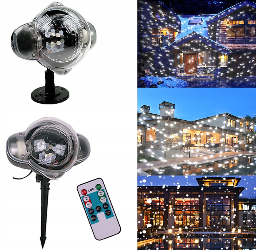 Irma LSW11 LED vánoční projektor vnější bílé kuličky 12W