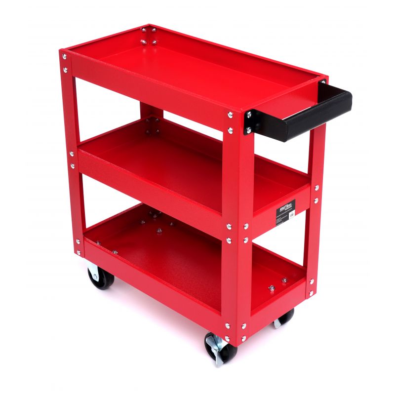 KRAFT&DELE KD1065 Dílenský vozík,pojízdný s kolečky, 3 police,s úchytem, přepravní vozík