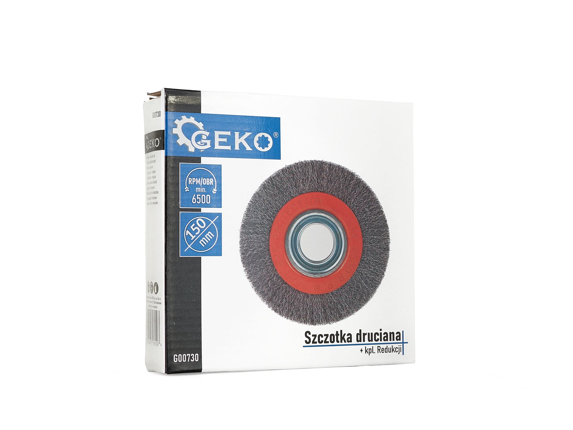 GEKO G00730 Drátěný kartáč 150x32mm + sada Redukce