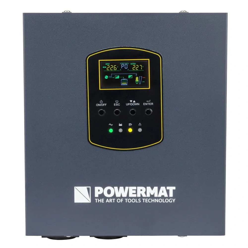 POWERMAT PM-UPS-1000MW Záložní zdroj pro PC servery s LCD (UPS) LCD 1000VA 800W
