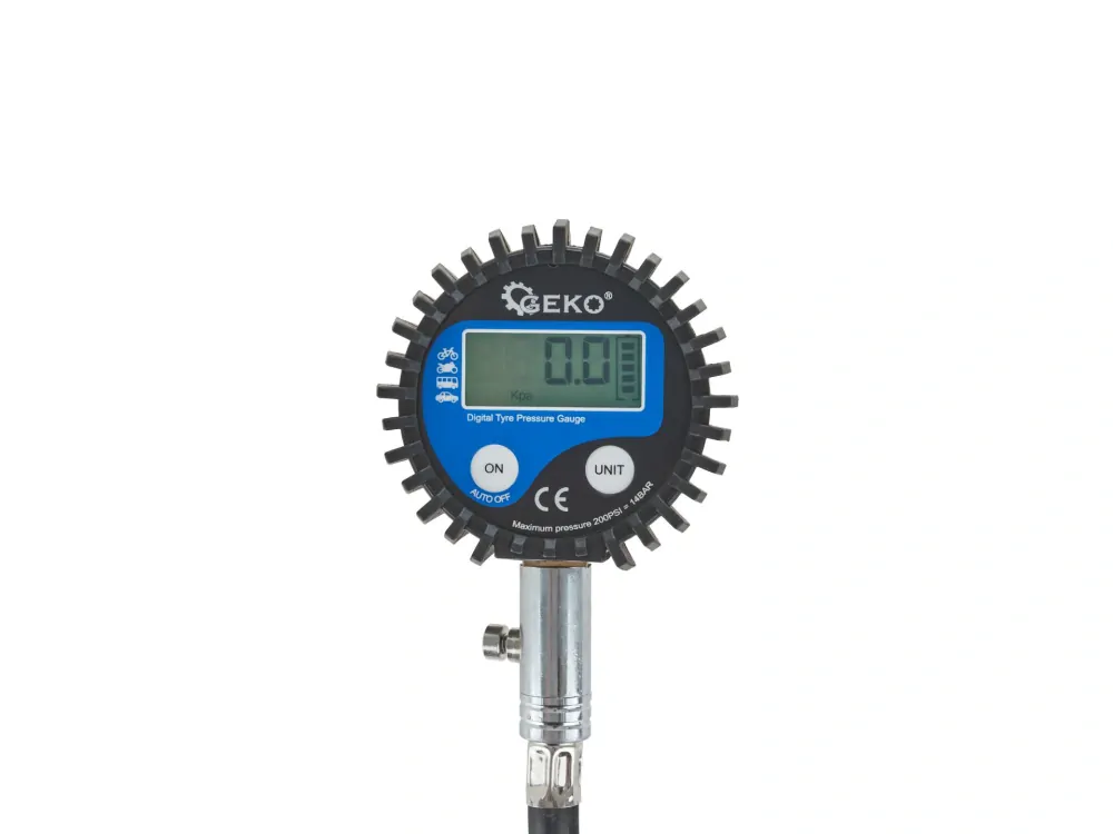 GEKO G01273 Digitální - elektronický tlakoměr na kola s hadičkou