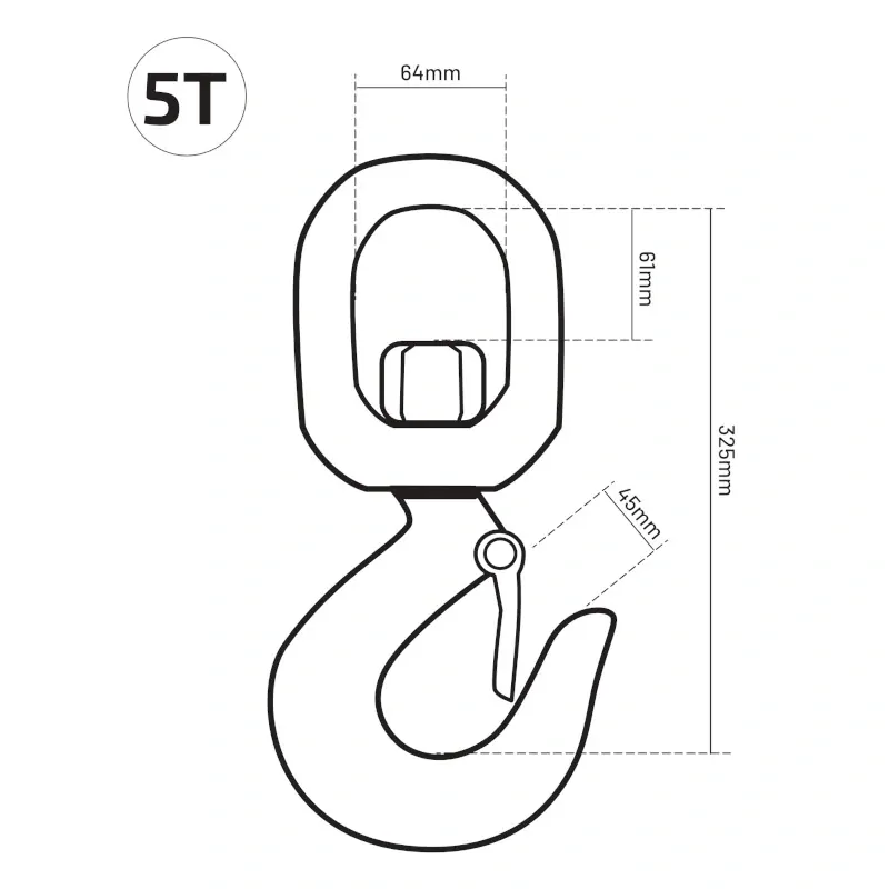 IRMA HOC5 Otočný hák s pojistkou 5000 kg
