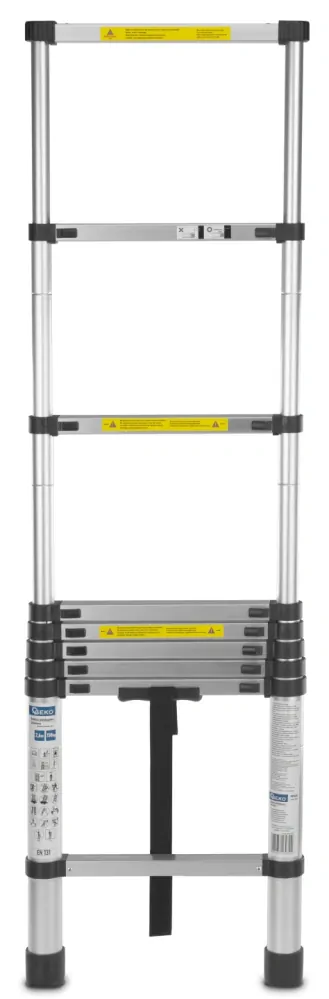 GEKO G02444 Hliníkový teleskopický žebřík 2,6 m 150 kg