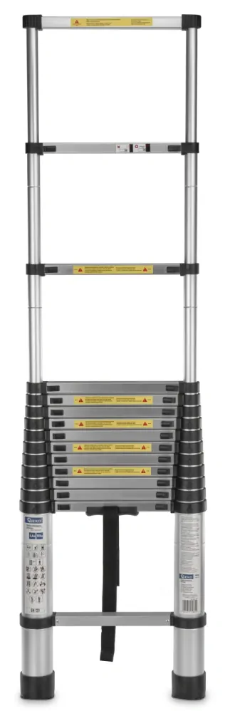 GEKO G02446 Hliníkový teleskopický žebřík 4,4m 150kg
