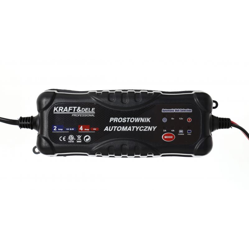 Kraft&Dele KD1289 Automatická nabíječka baterií 2A pro 6V, 2A / 4A pro 12V