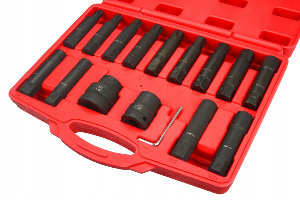 MAR-POL M58265 Nástrčné hlavice bity pro utahovák 3/4" Sada 16ks BJC