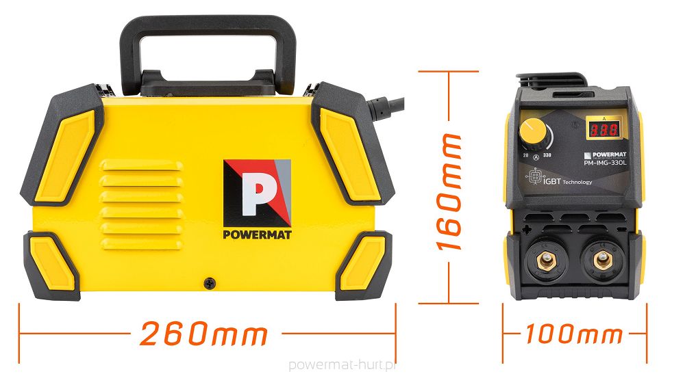 POWERMAT PM-IMG-330L Invertorová svářečka LCD MMA 330A IGBT