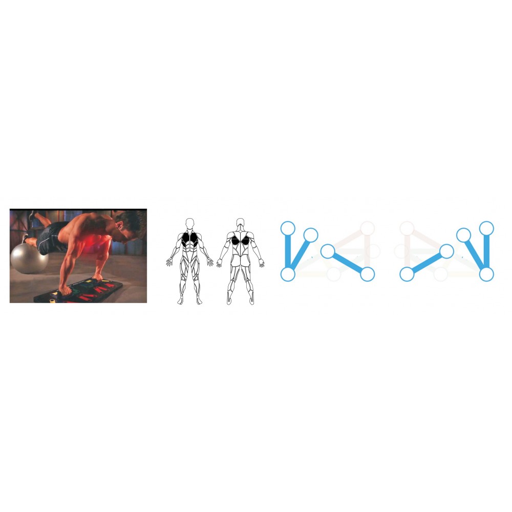 POWERMAT PM-DDC-17T Multifunkční cvičební deska lavice pro cvičení fitnes prkno