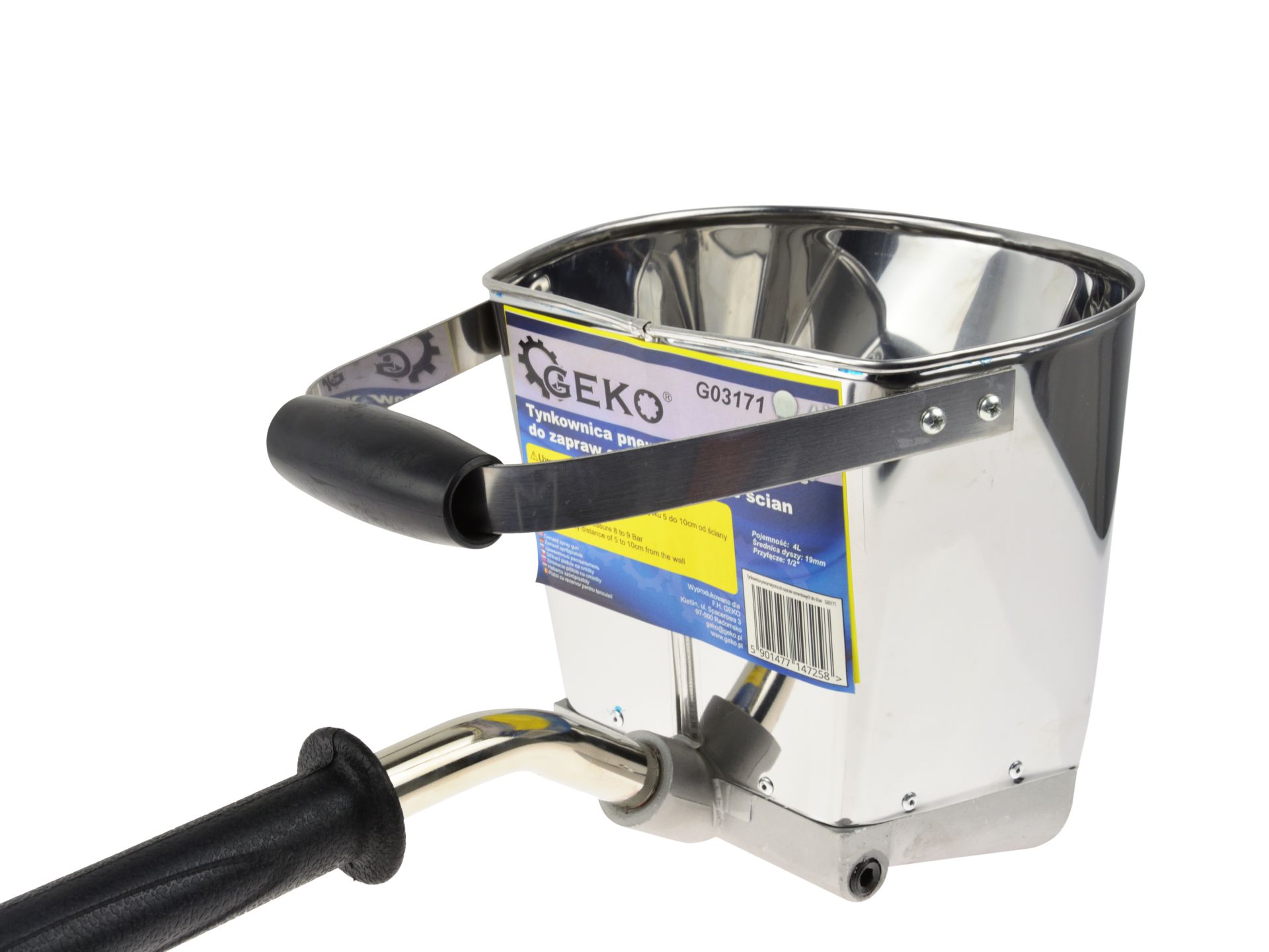 GEKO G03171 Pistole pneumatická omítací omítkovač na omítku vápno 4L