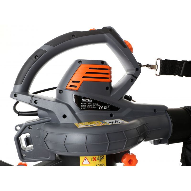 Kraft&Dele KD5141 3600W Elektrický vysavač na listí foukač dmychadlo listí 45l
