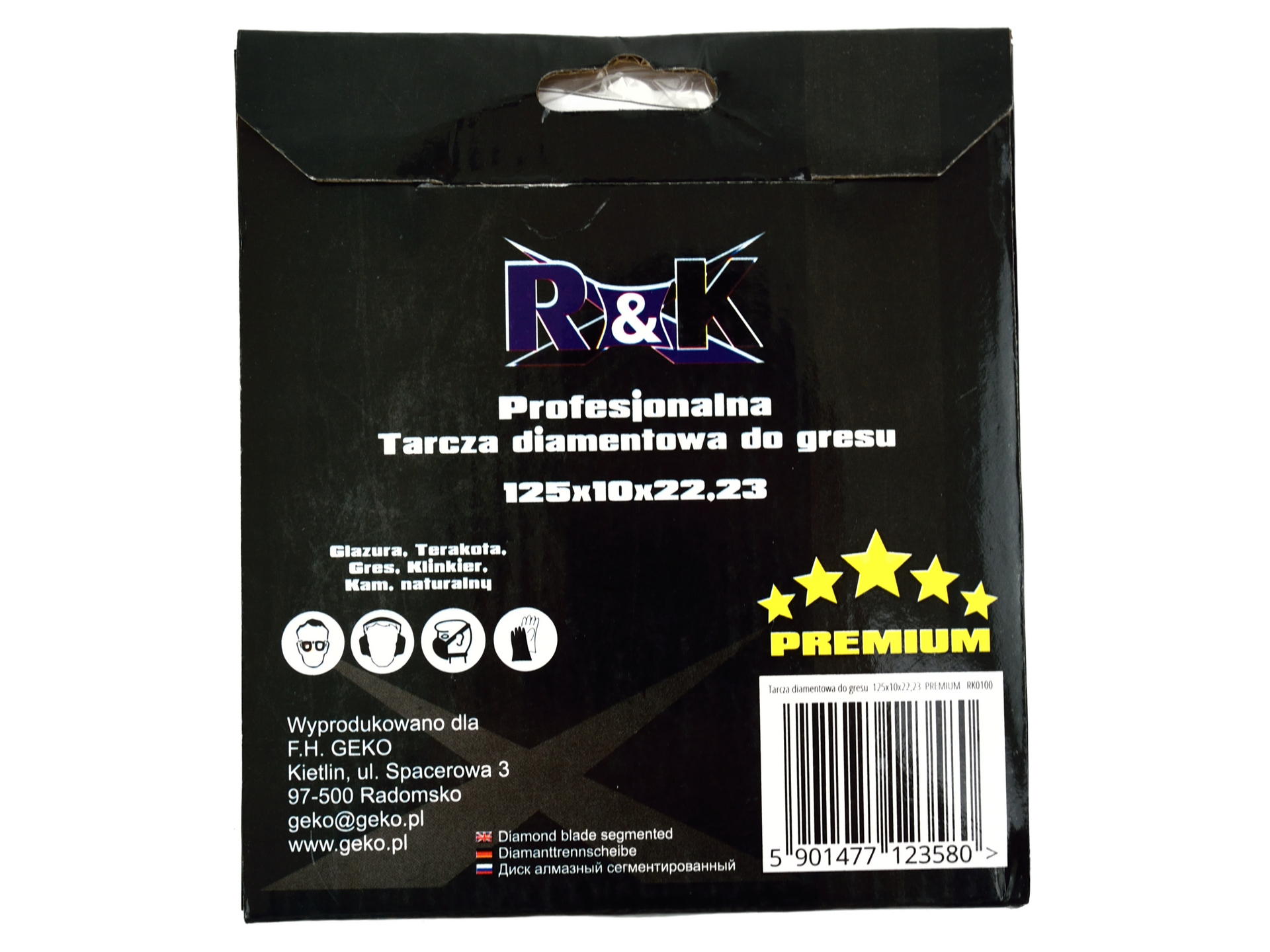 GEKO RK0100 Diamantový kotouč na kámen, mramor, obklady 125x10x22,23