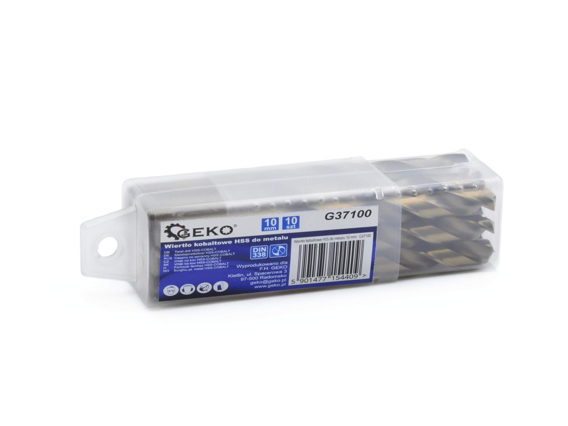 GEKO G37100 Kobaltový vrták HSS do kovu 10mm, sada 10ks