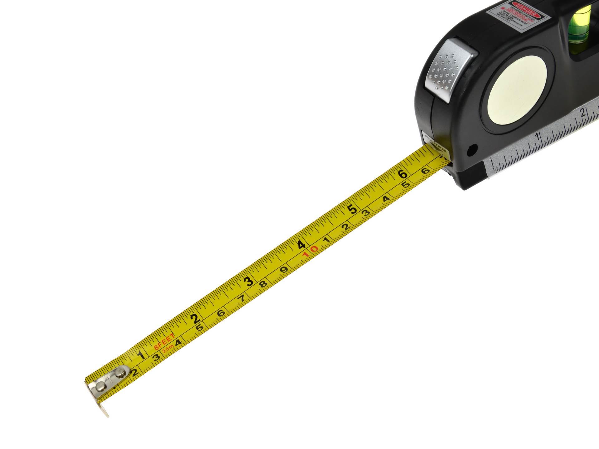 GEKO G03310 Vodováha laserová s měrítkem a metrem 2,5 m