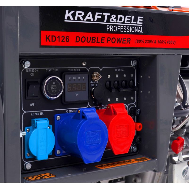 KRAFT&DELE KD126 ELEKTROCENTRÁLA GENERÁTOR PROUDU Diesel 8KW 230/380V AVR