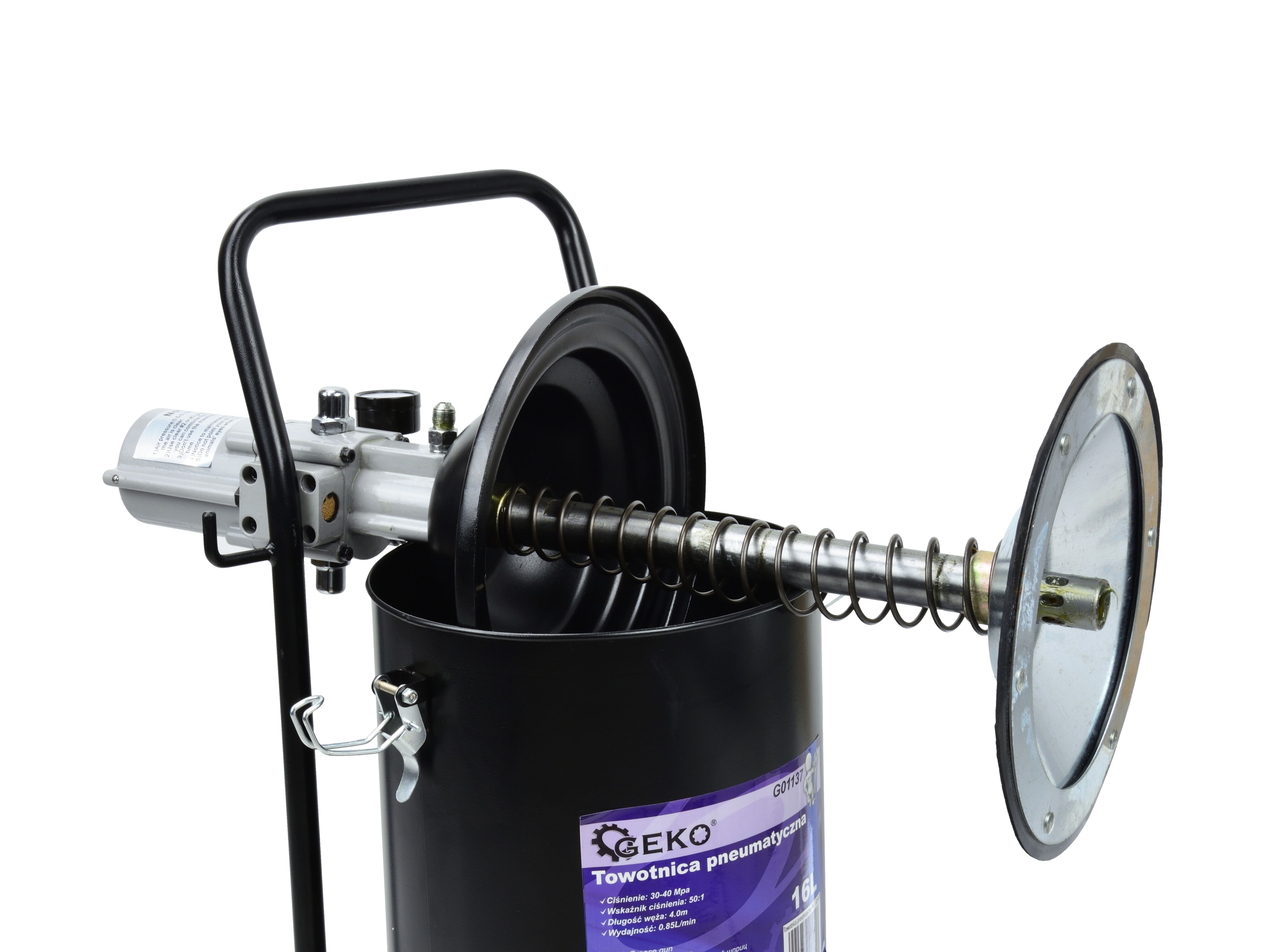 GEKO G01137 Pneumatický mazací lis, maznice tlaková 16L hadice 4m