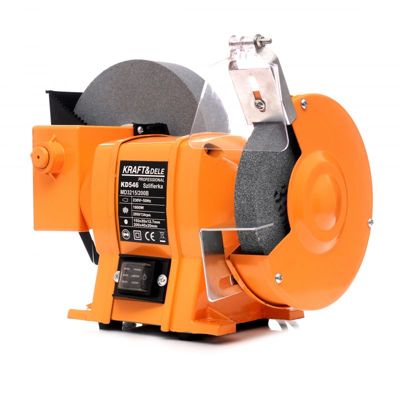 KRAFT&DELE KD546-Z 1800W Elektrická stolní bruska 2 kotouče 150 / 200 mm