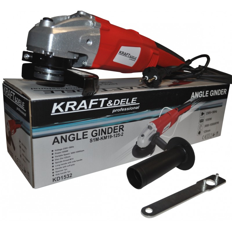 KRAFT&DELE KD1532 ÚHLOVÁ BRUSKA 125 mm / 1050W + 2 kotouče!!!