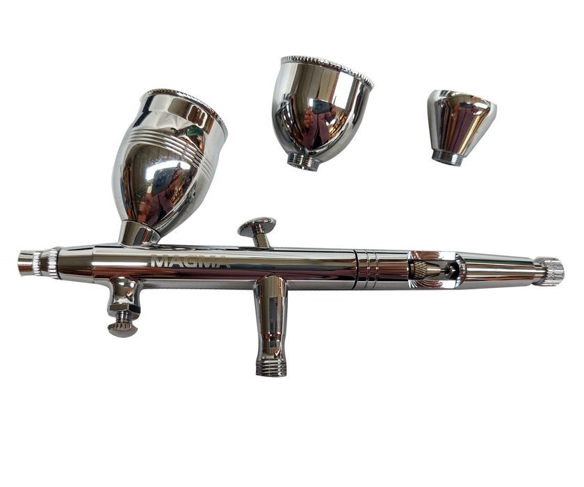 MAGMA TG-186 Airbrush stříkací pistole sada na malování 3 trysky