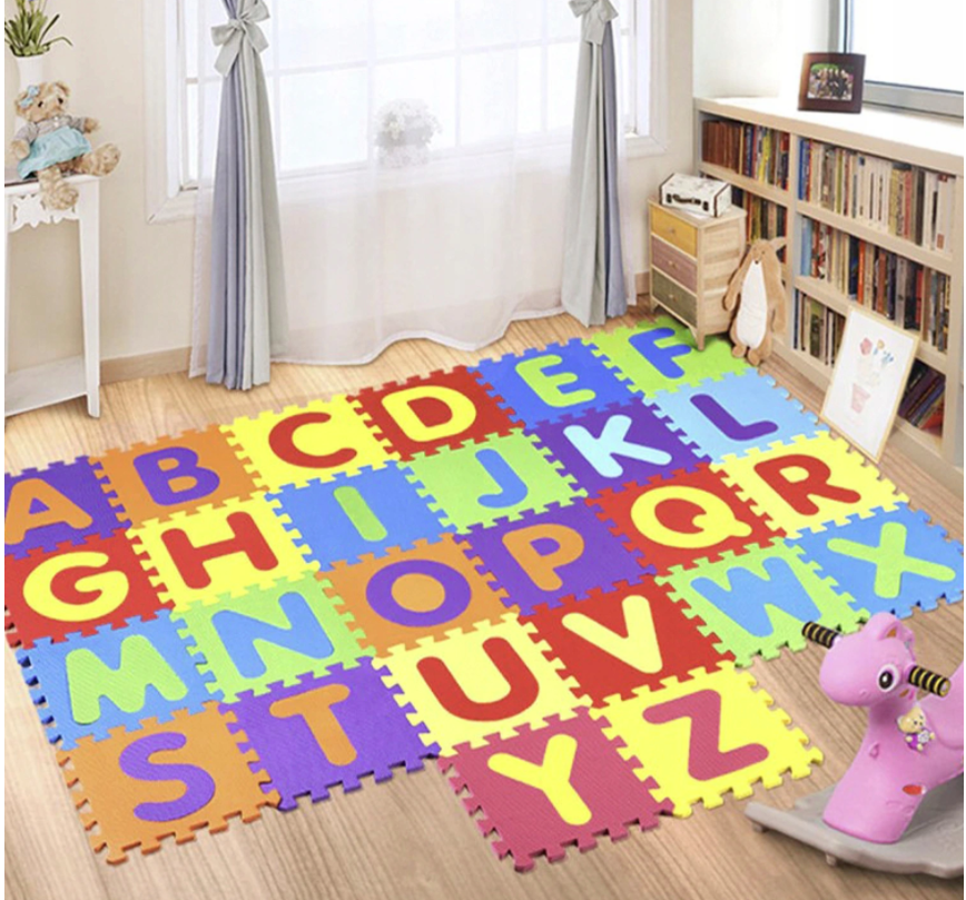 SZPILA VELKÉ PĚNOVÉ PUZZLE 36ks 29x29cm koberec podložka na zem interaktivní