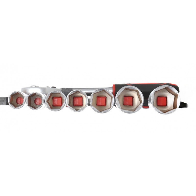 KRAFT&DELE KD10108 Nástrčné klíče sada 19ks 1/2" 8-32mm + ráčna