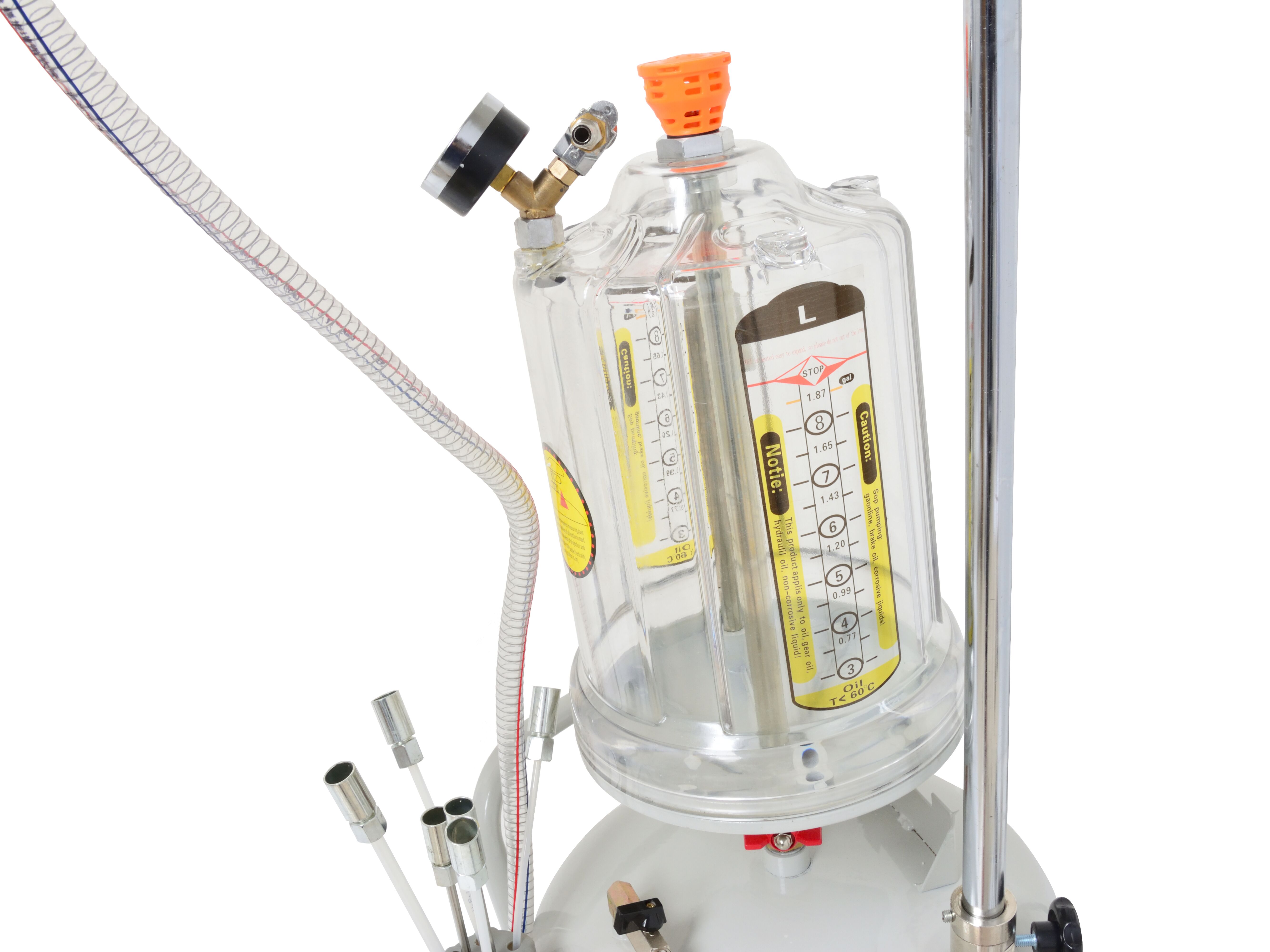 GEKO G02122 Pneumatická odsávačka / vypouštěčka oleje 80L jímka, trychtýř