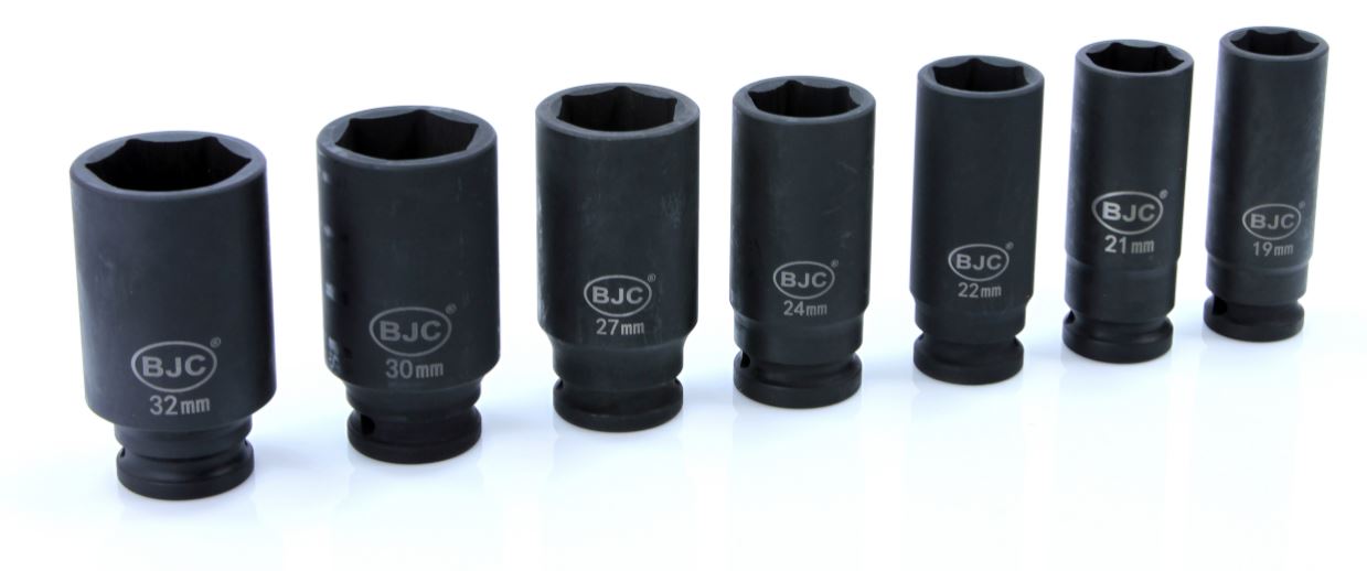 MAR-POL M58272 Sada nástrčných klíčů pro rázový utahovák BJC 1/2" 10-32mm klíče