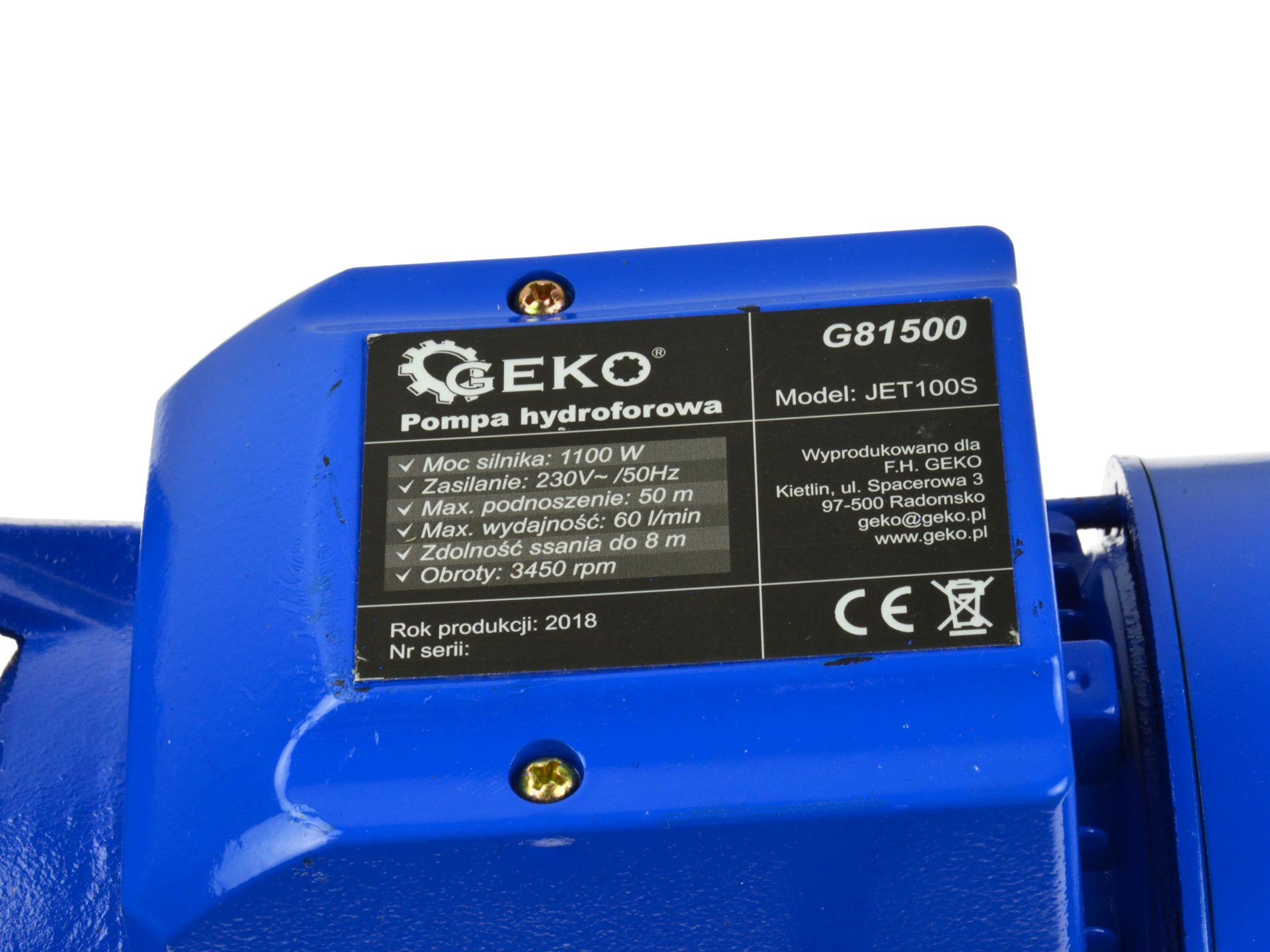 GEKO G81500 Samonasávací čerpadlo pro domácí vodárnu 1100W JET100S