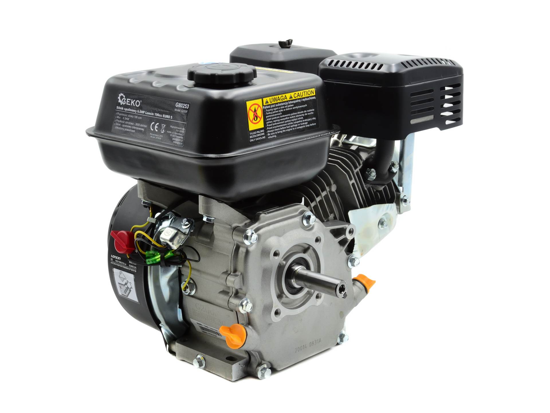 GEKO G80253 Benzínový spalovací motor 6,5HP Loncin 196cc EURO 5 čtyřtaktní