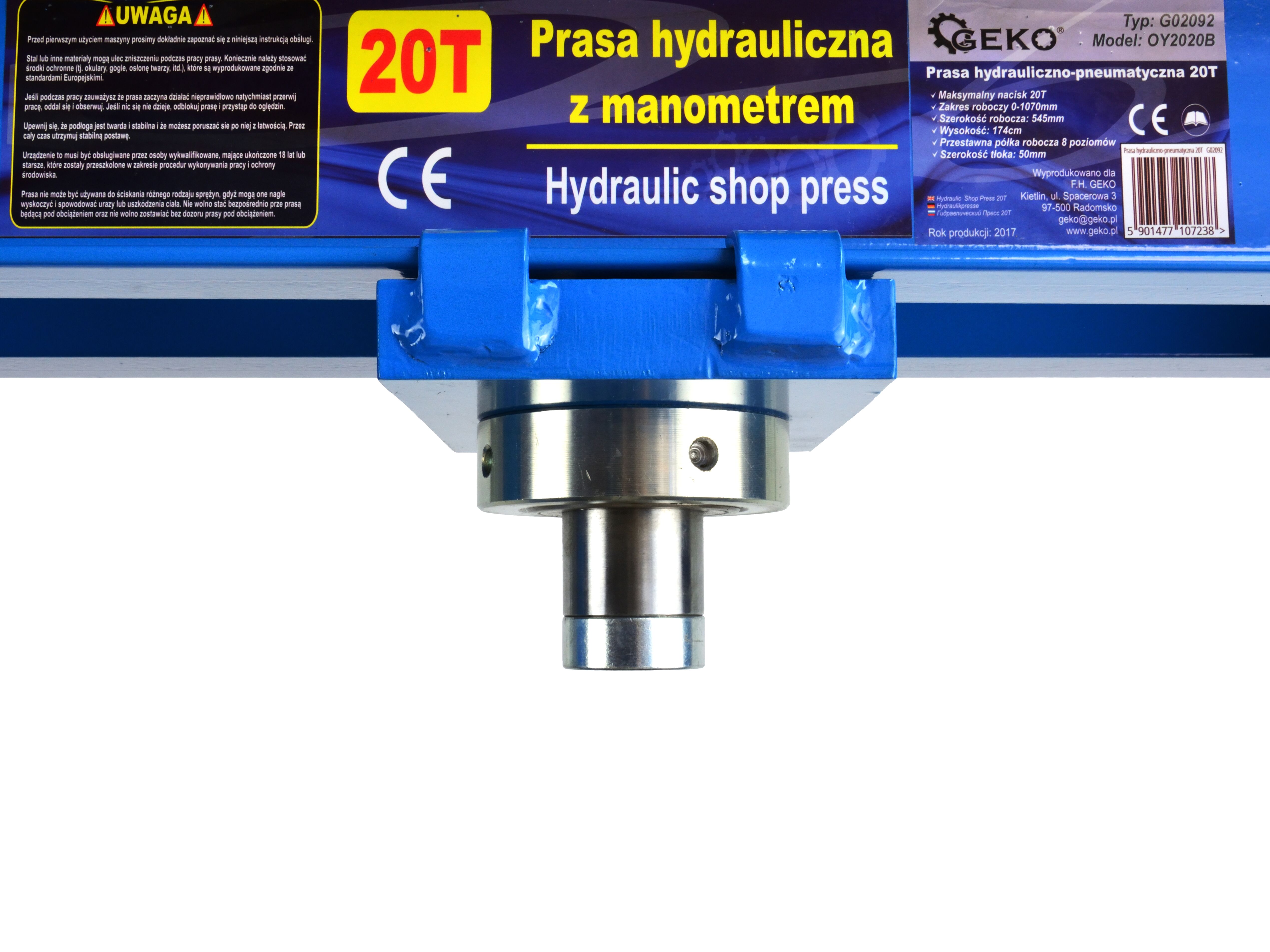 GEKO G02092 Hydraulický dílenský lis nosnost 20t