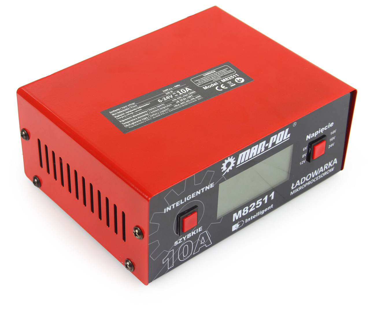 MAR-POL M82511 Autonabíječka baterií 6V / 8V / 12V / 14V / 16V / 24V 10A mikroprocesorová