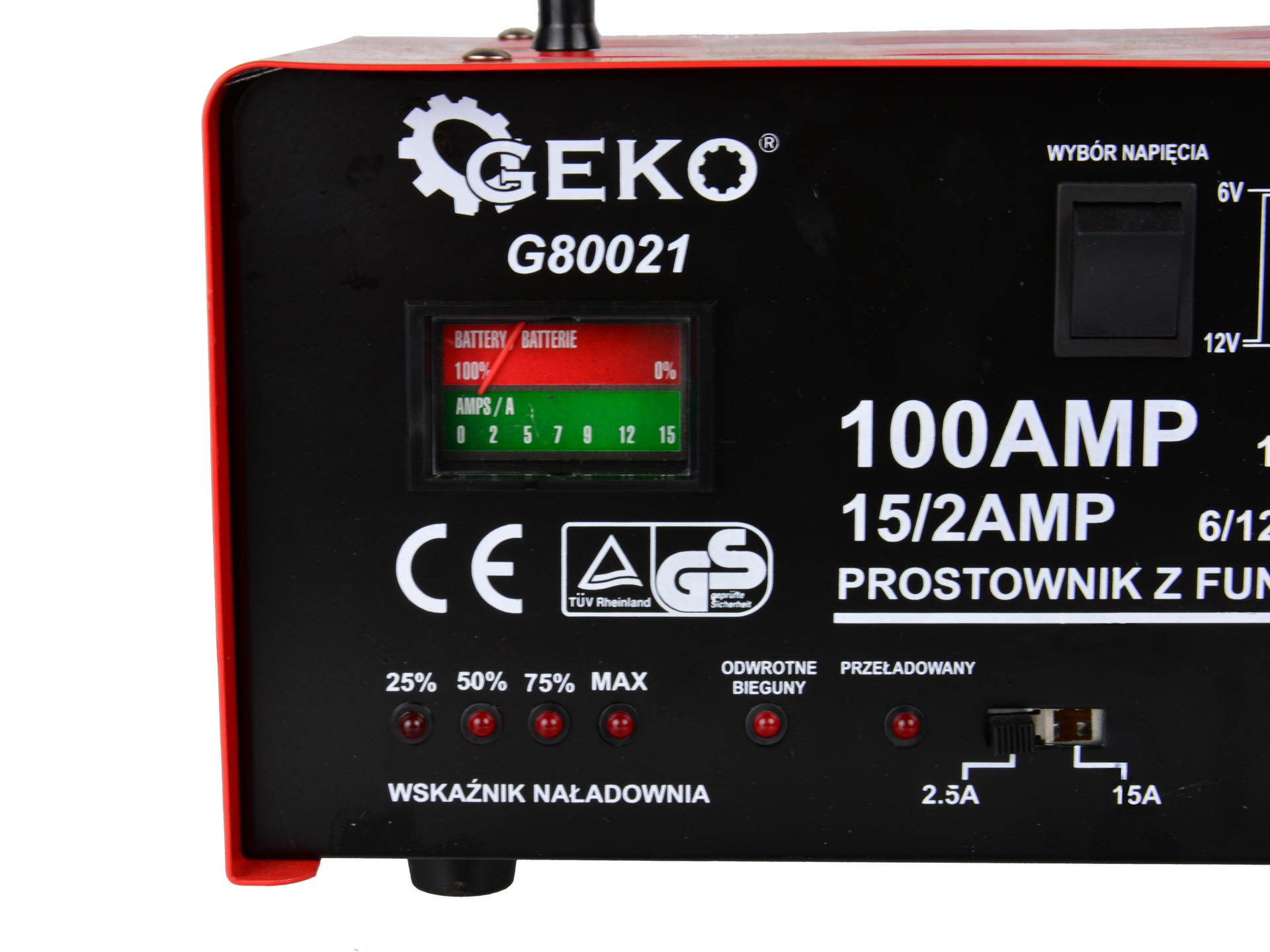 GEKO G80021 Nabíječka autobaterií se startem 6V 12V 100A