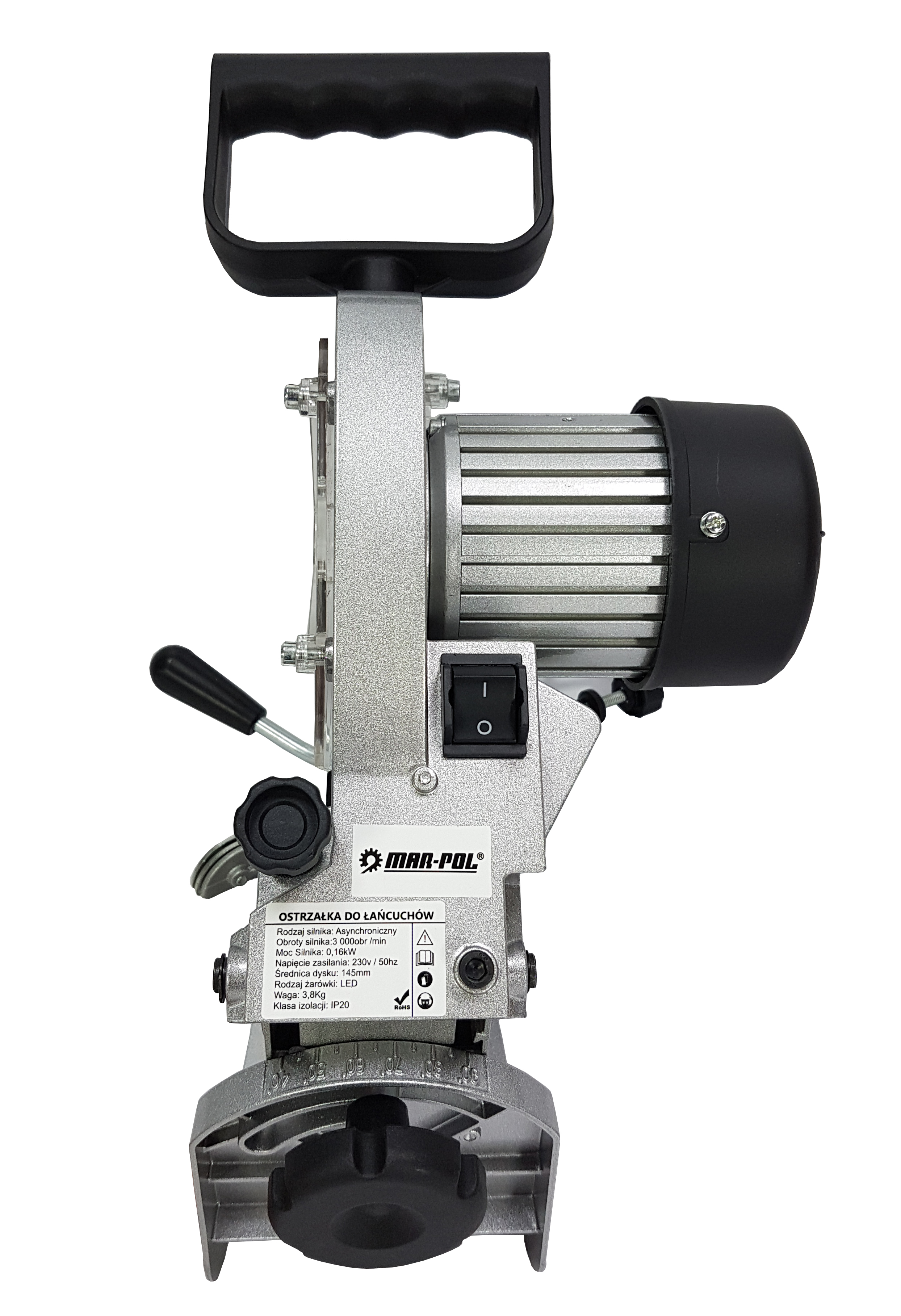 MAR-POL M79104 Ostřička na řetězy bruska pilových řetězů LED 160W 230V