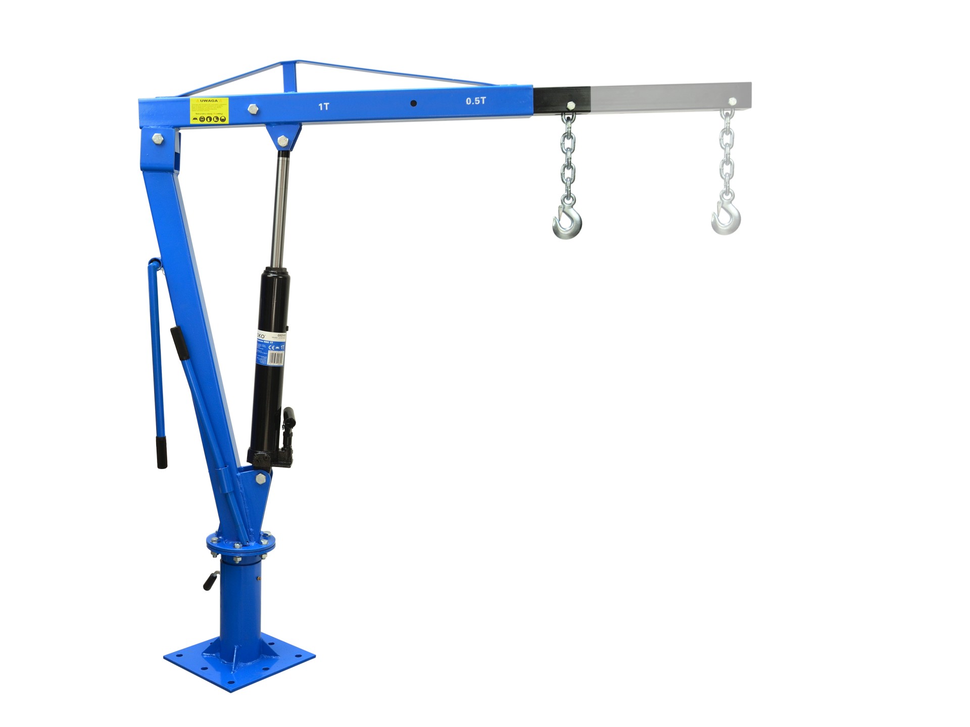 GEKO G02105 Dílenský jeřáb hydraulický zvedák 1T otočný skládací